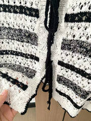 Simple black and white striped vest