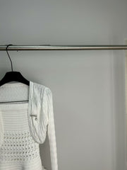 Knitted strapless skirt cardigan