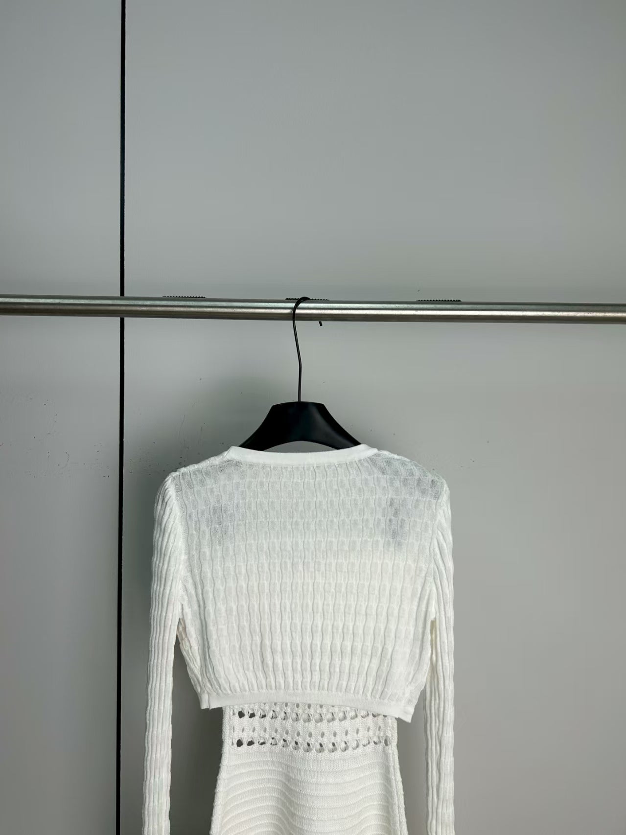 Knitted strapless skirt cardigan