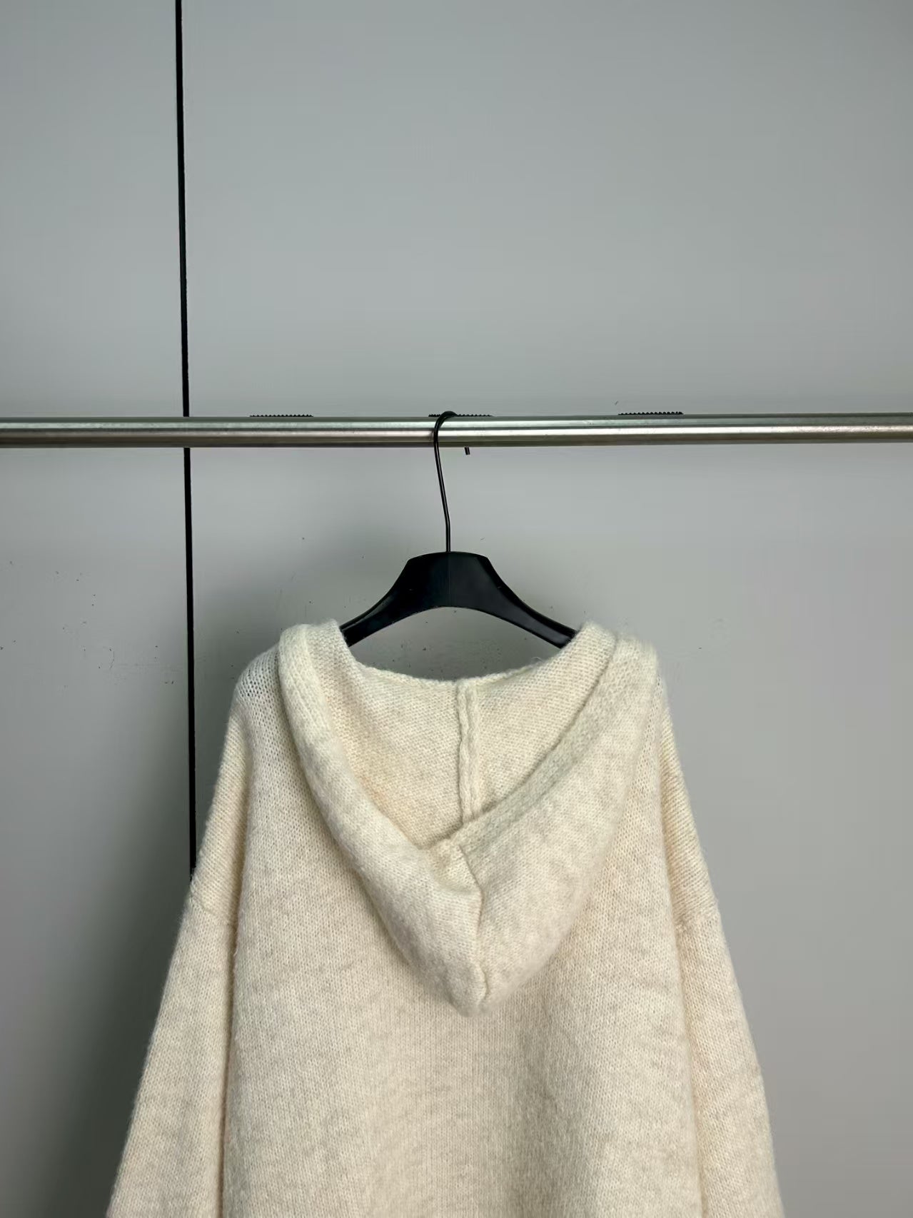 Knitted hooded cardigan