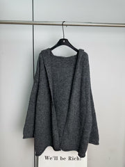Knitted hooded cardigan