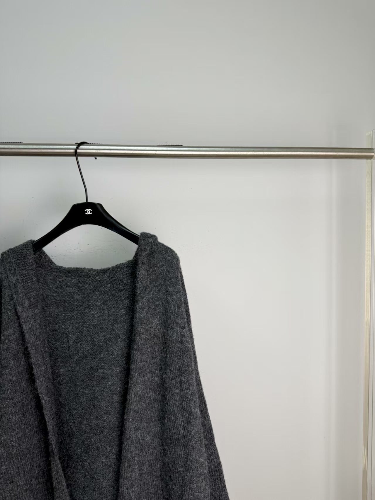 Knitted hooded cardigan