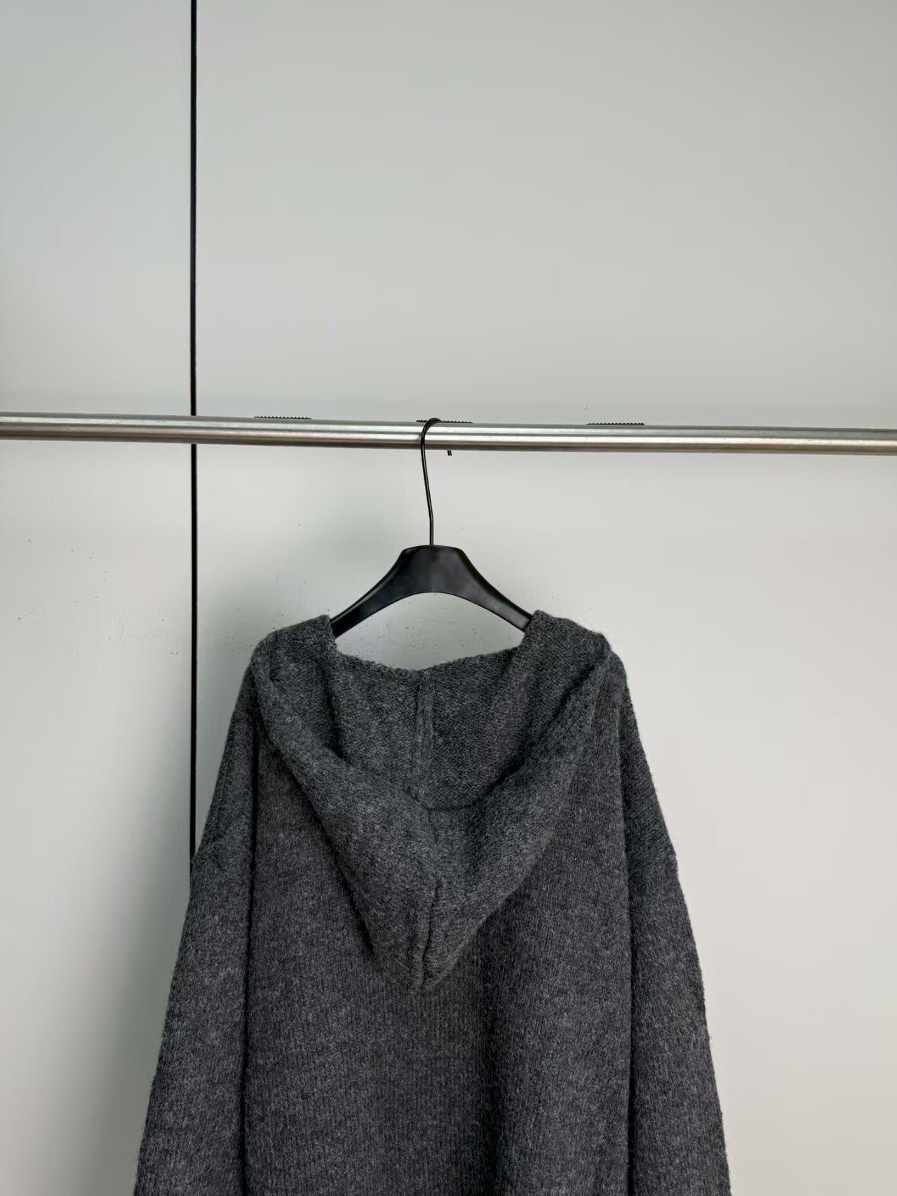 Knitted hooded cardigan