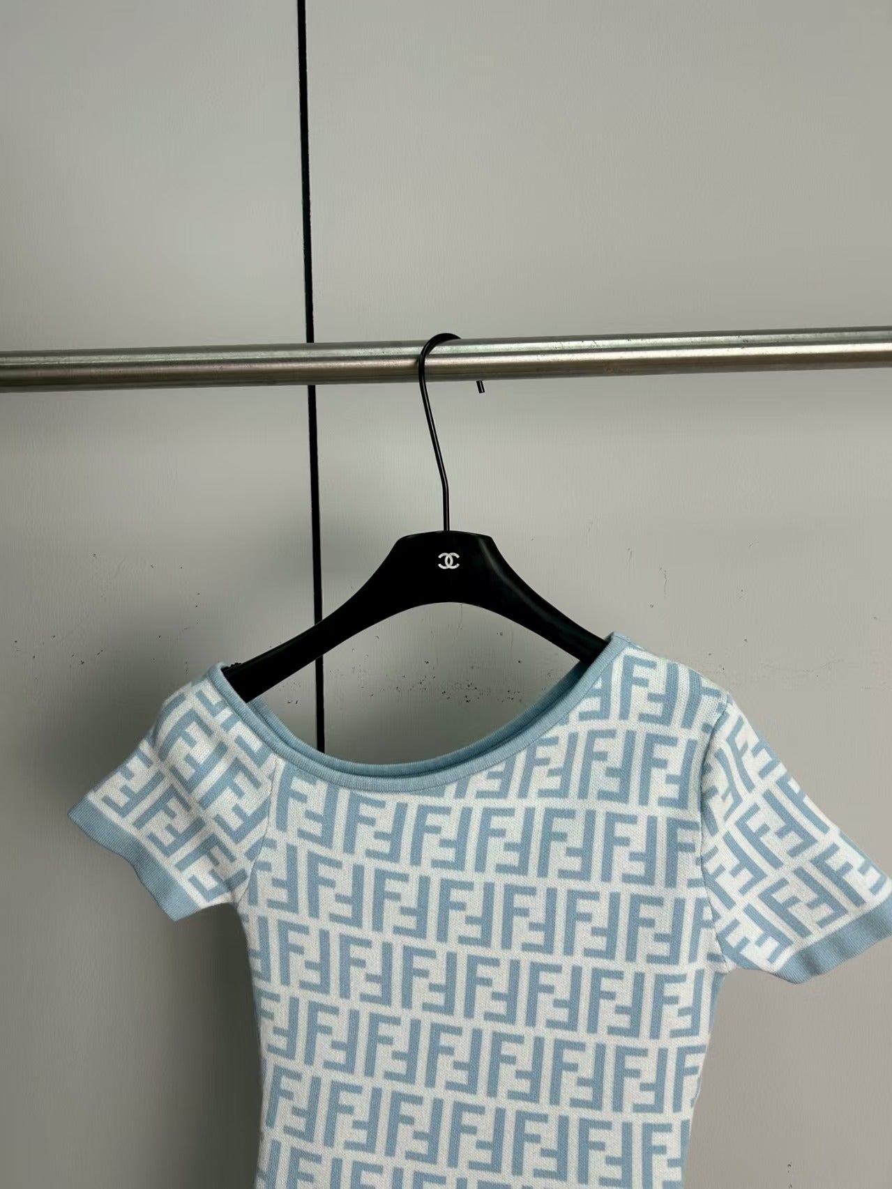 Knitted off shoulder top