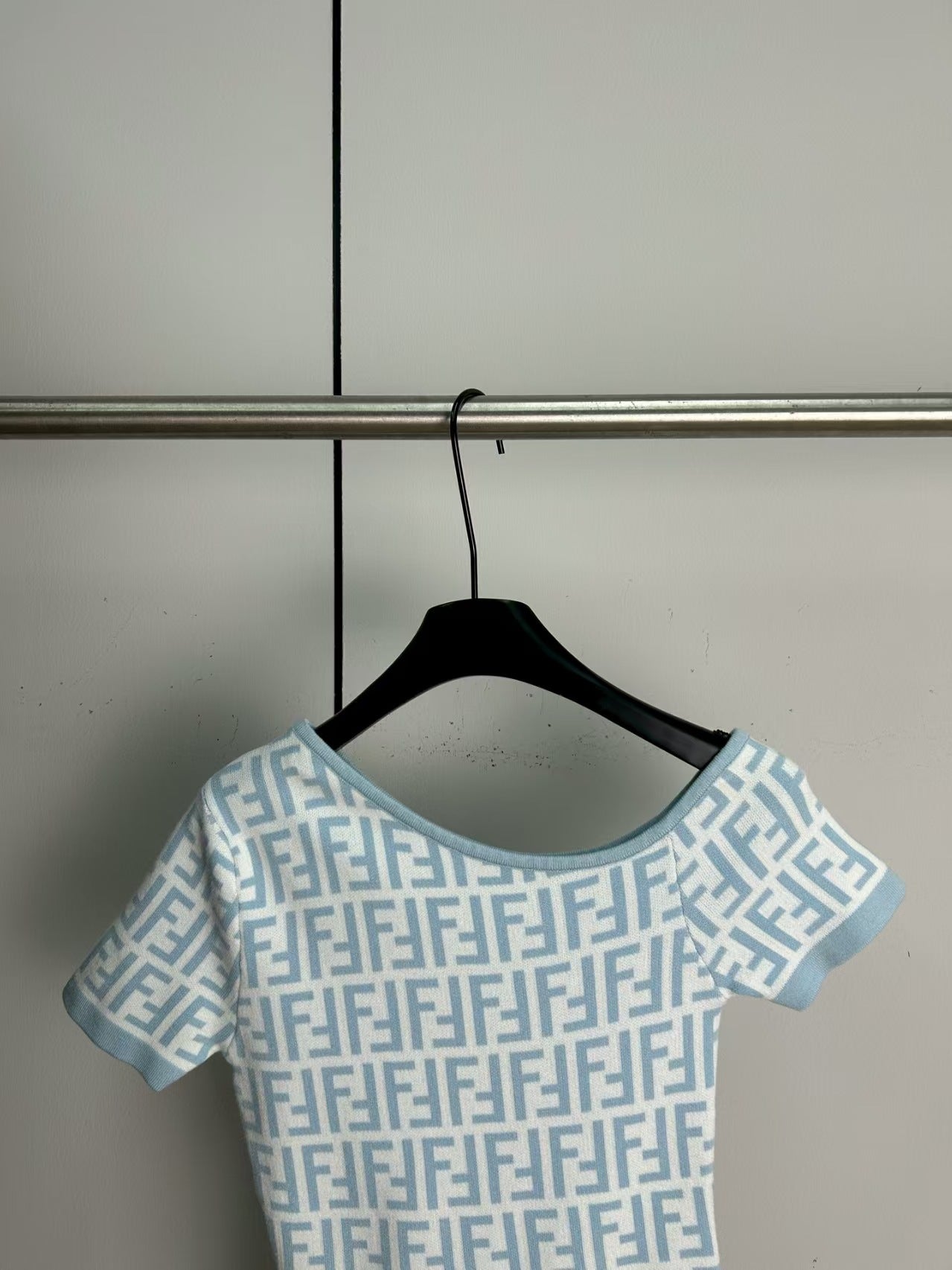 Knitted off shoulder top