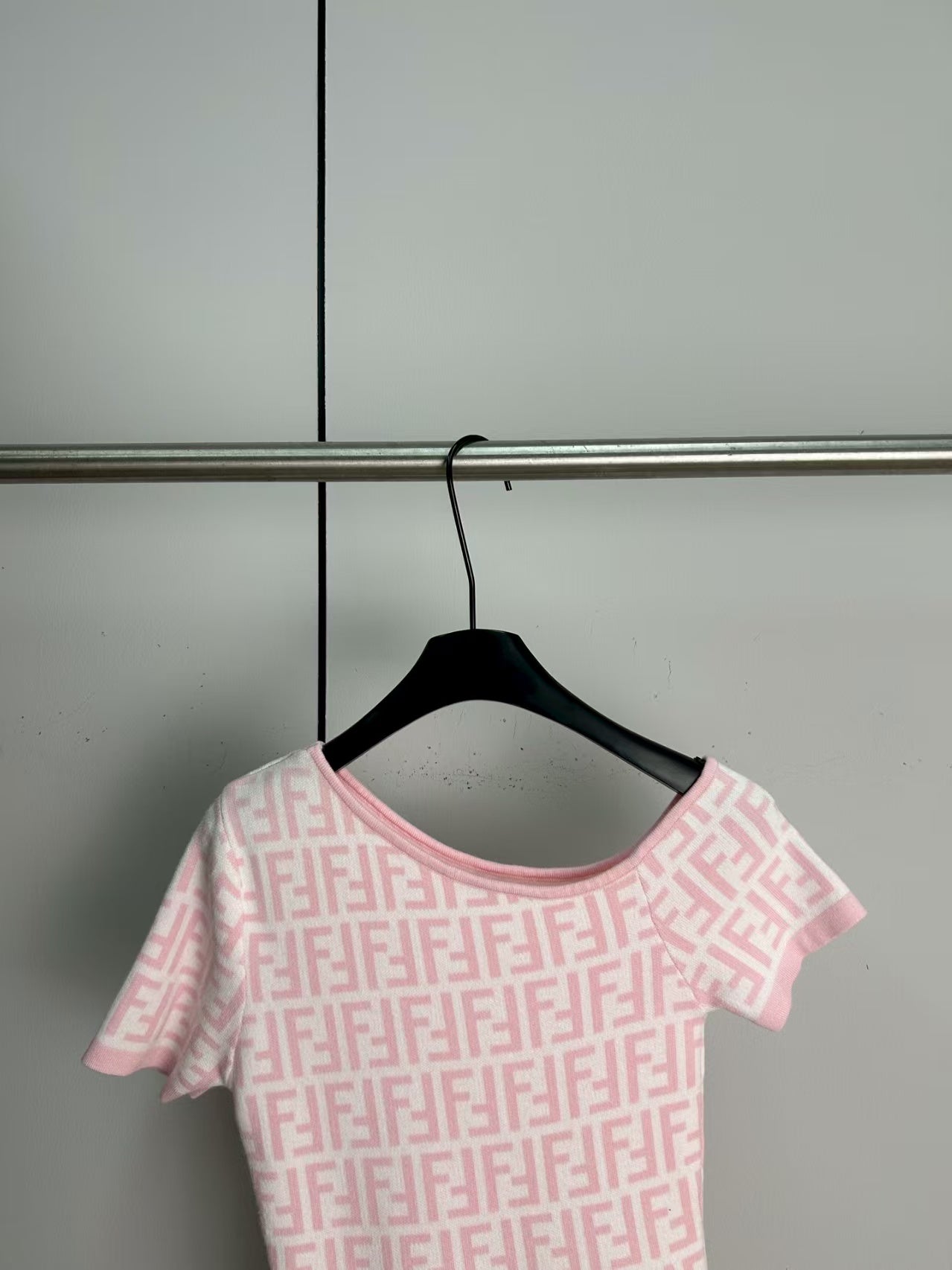 Knitted off shoulder top
