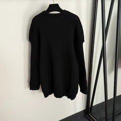 New embroidered fabric long sleeved sweater