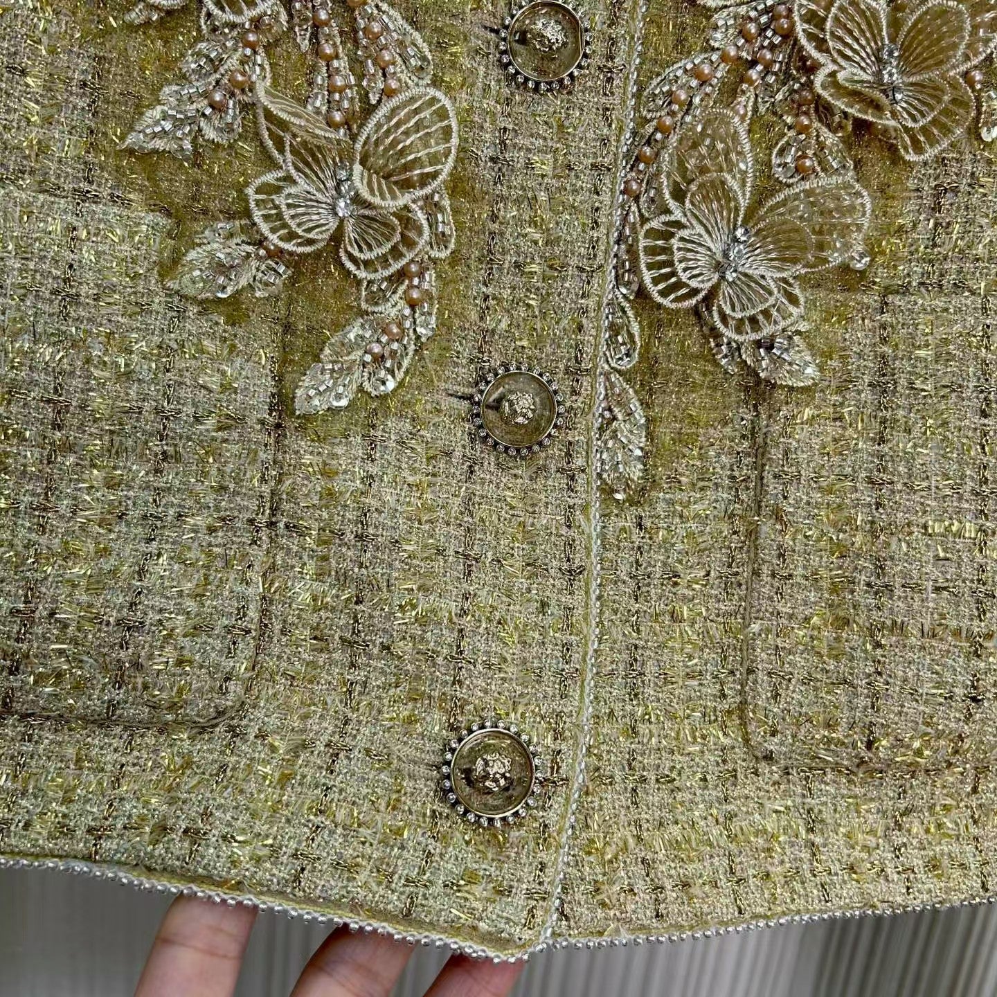 Handmade floral short jacket
