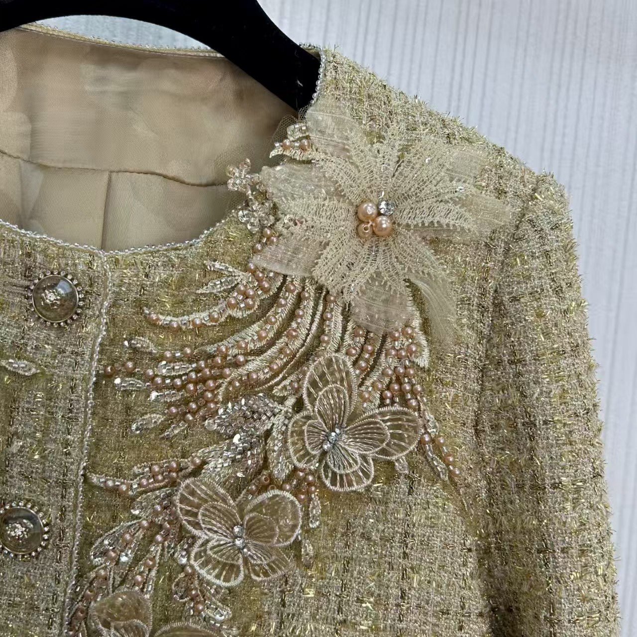 Handmade floral short jacket