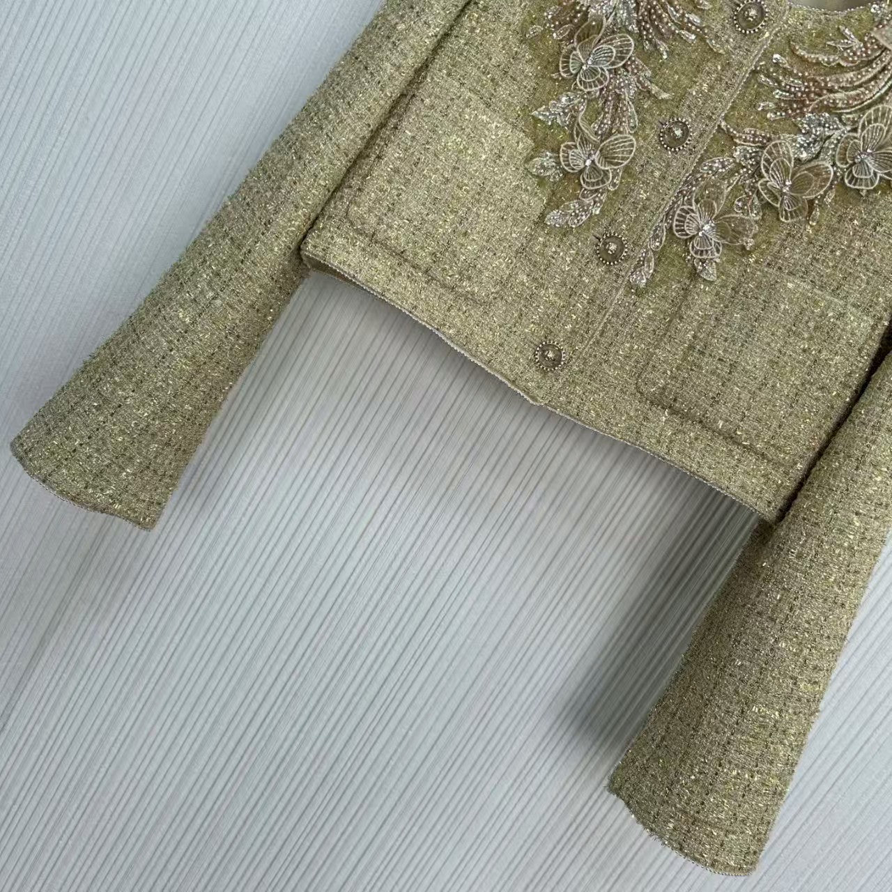 Handmade floral short jacket