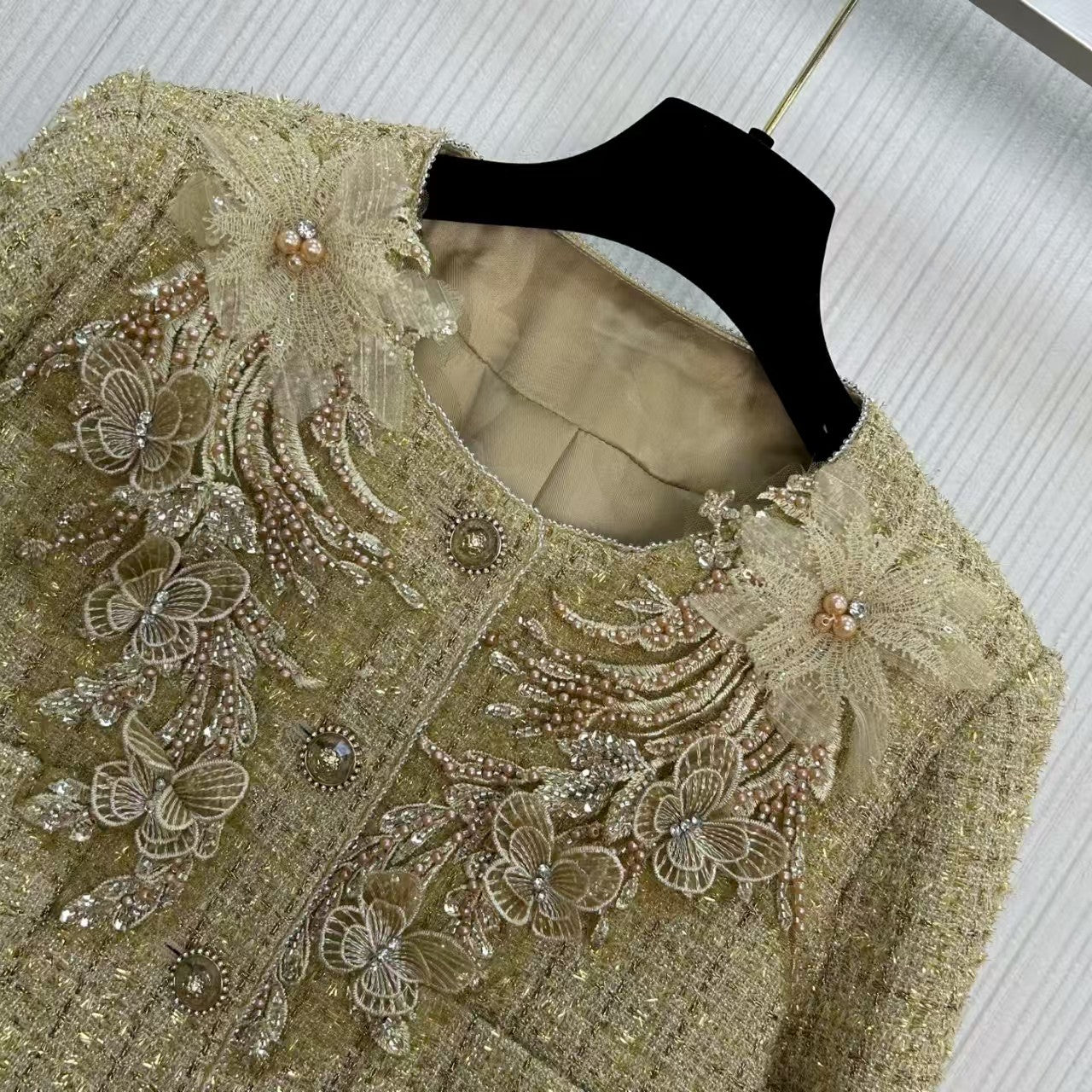Handmade floral short jacket