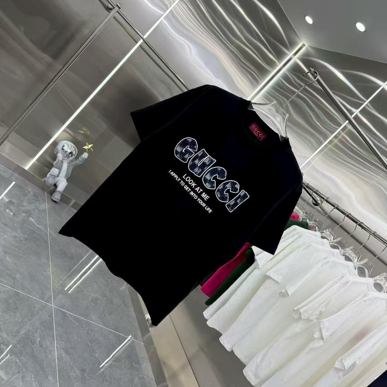 Cowboy patch round neck short sleeved shirt