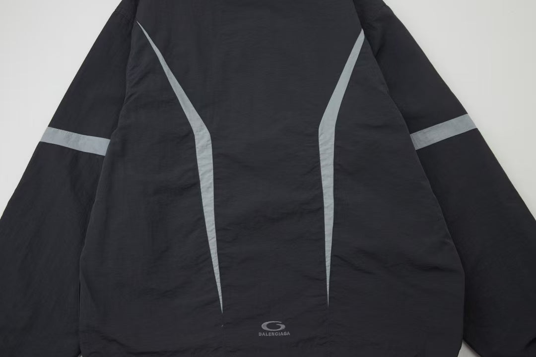 Color blocked hooded jacket