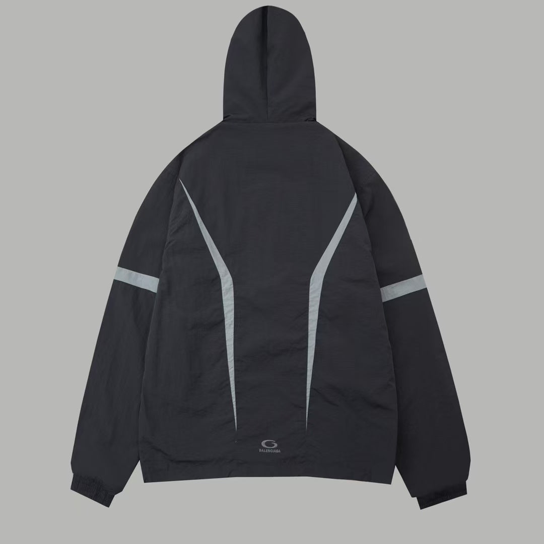 Color blocked hooded jacket