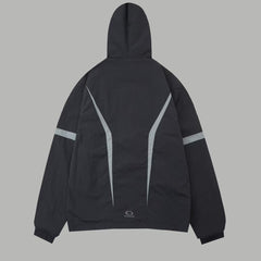 Color blocked hooded jacket