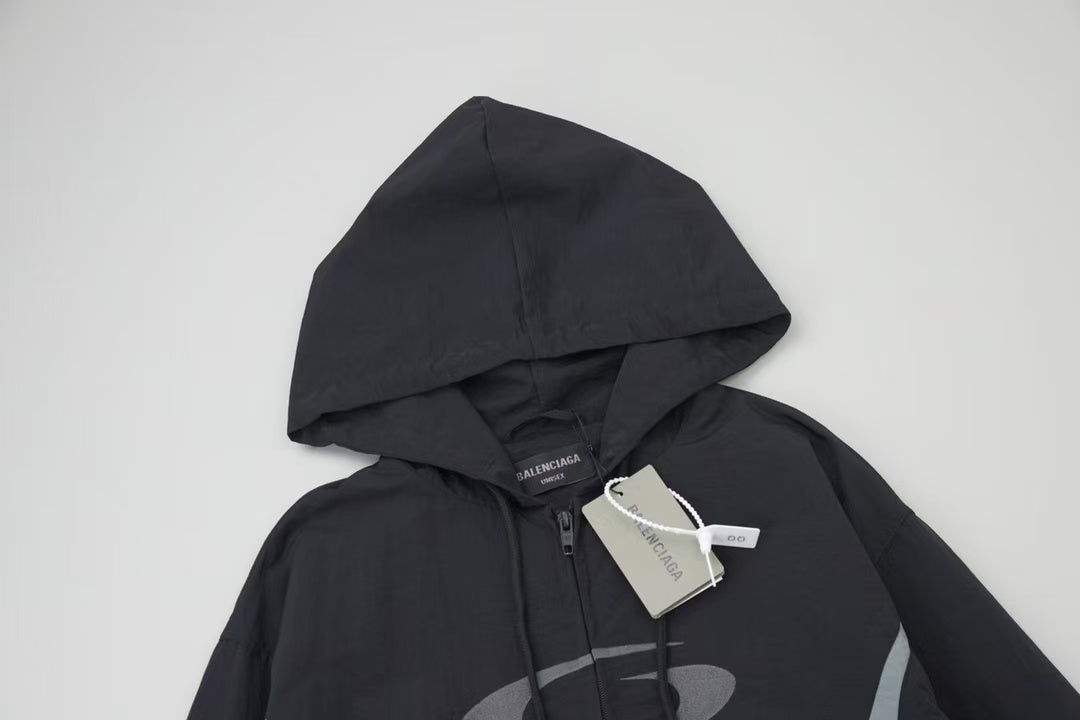 Color blocked hooded jacket