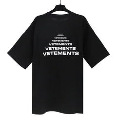 Pyramid enlarged and reduced outline printed signature logo pattern short sleeves