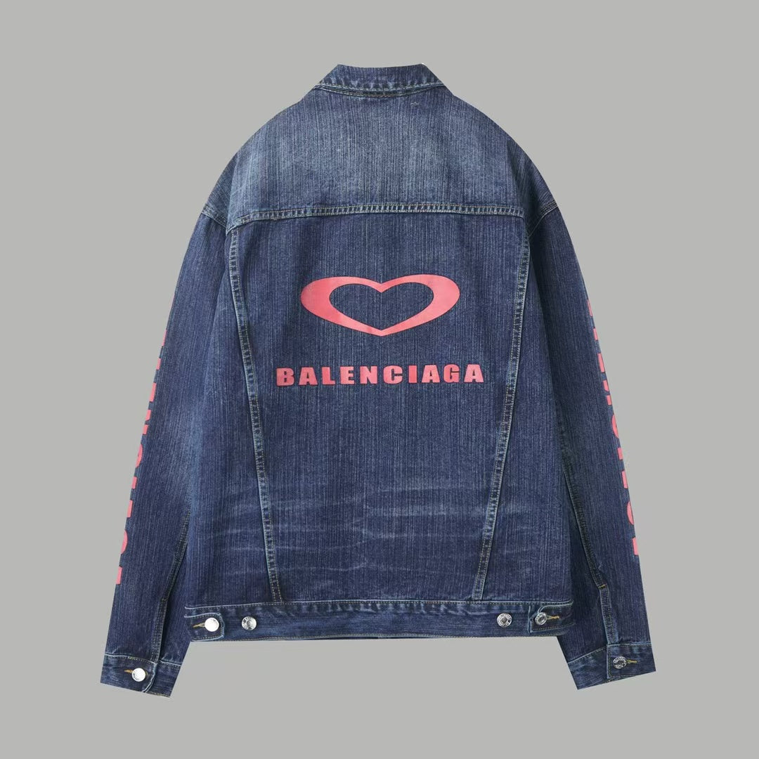 Embroidered denim jacket jacket