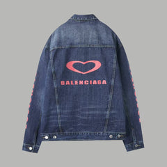 Embroidered denim jacket jacket