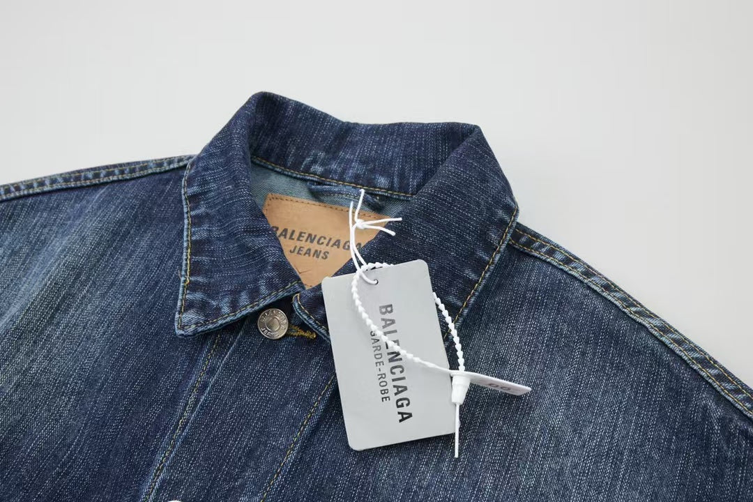 Embroidered denim jacket jacket