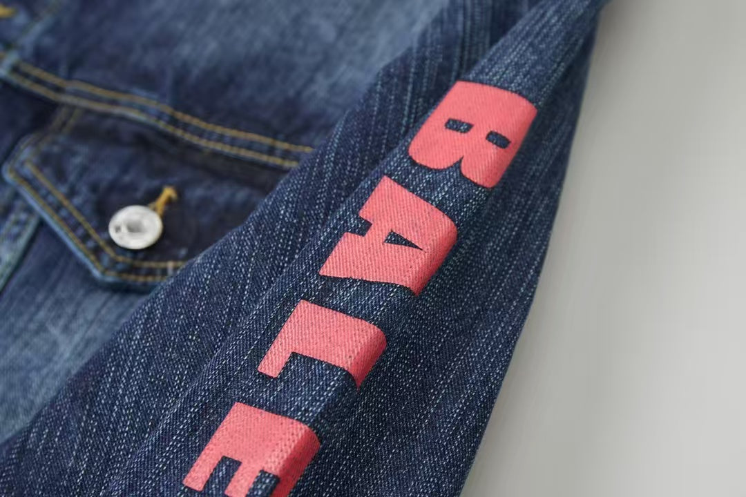 Embroidered denim jacket jacket