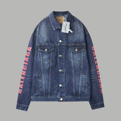Embroidered denim jacket jacket