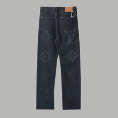 New jacquard denim pants