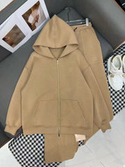 Hooded zipper set
