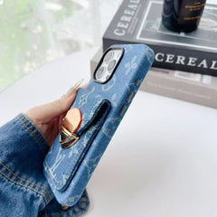 Cowboy casual gold lock card holder phone case