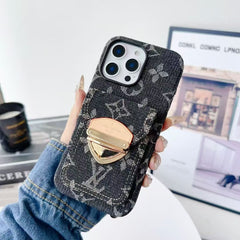 Cowboy casual gold lock card holder phone case