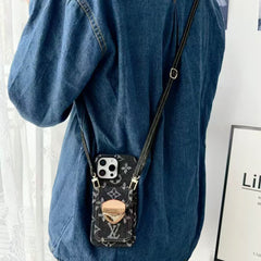 Cowboy casual gold lock card holder phone case