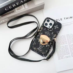 Cowboy casual gold lock card holder phone case