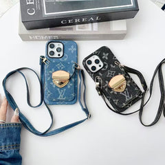 Cowboy casual gold lock card holder phone case