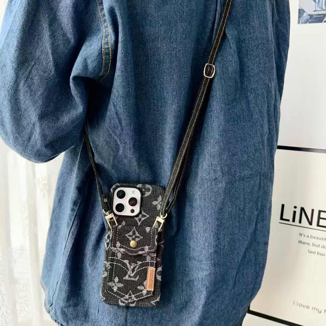 Casual denim card bag