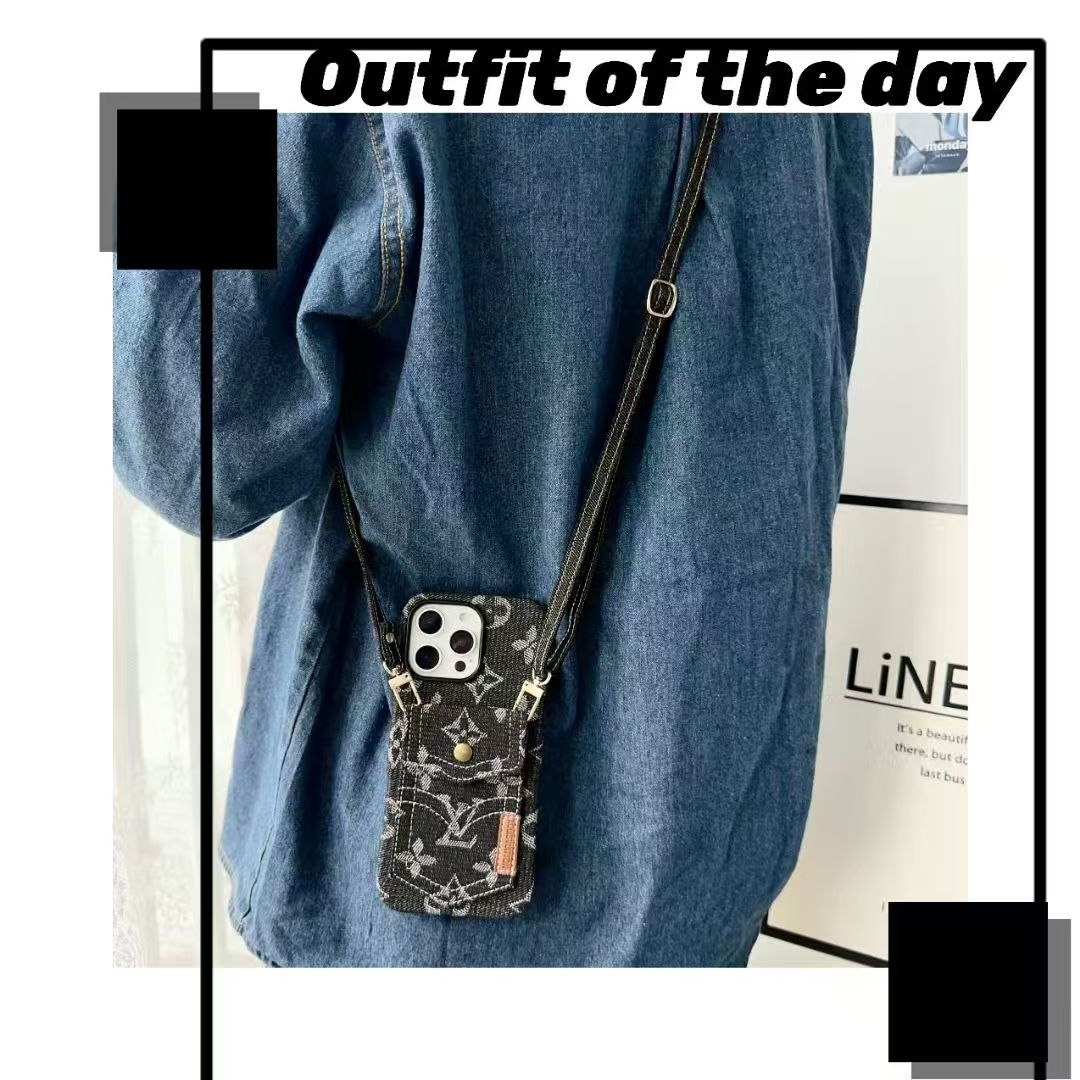 Casual denim card bag