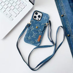 Casual denim card bag