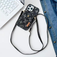 Casual denim card bag
