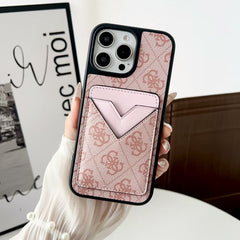V-shaped card holder phone case