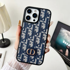 High end carbon fiber patterned leather phone case