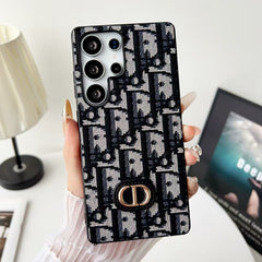 High end carbon fiber patterned leather phone case