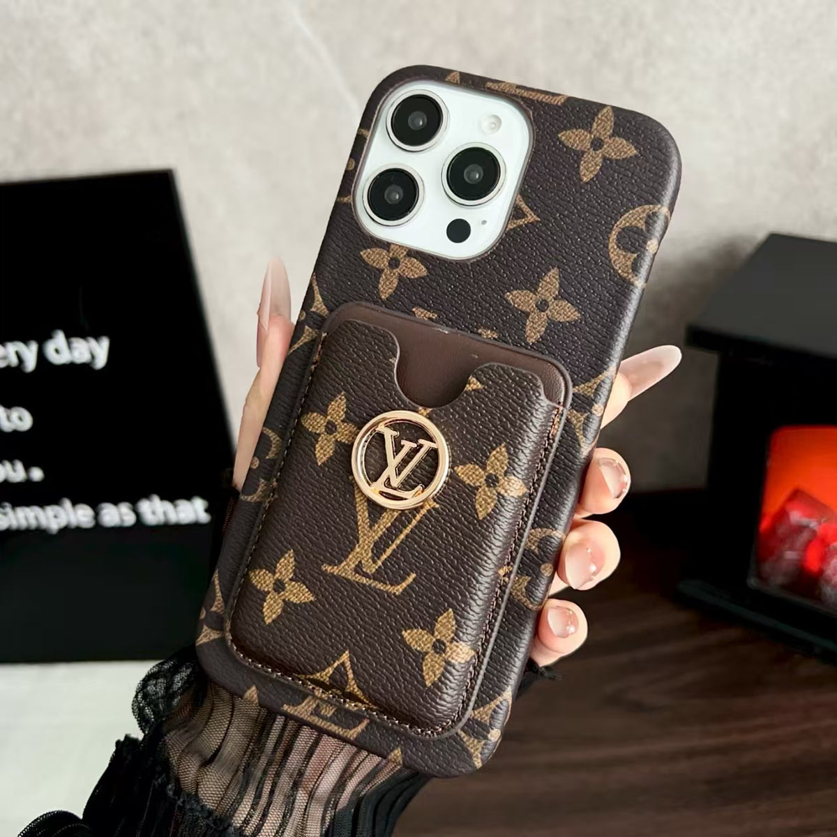 PC (full leather feel) four pack shaped phone case