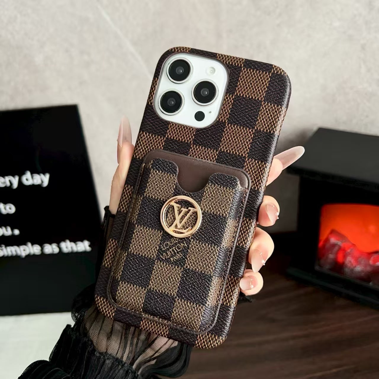 PC (full leather feel) four pack shaped phone case