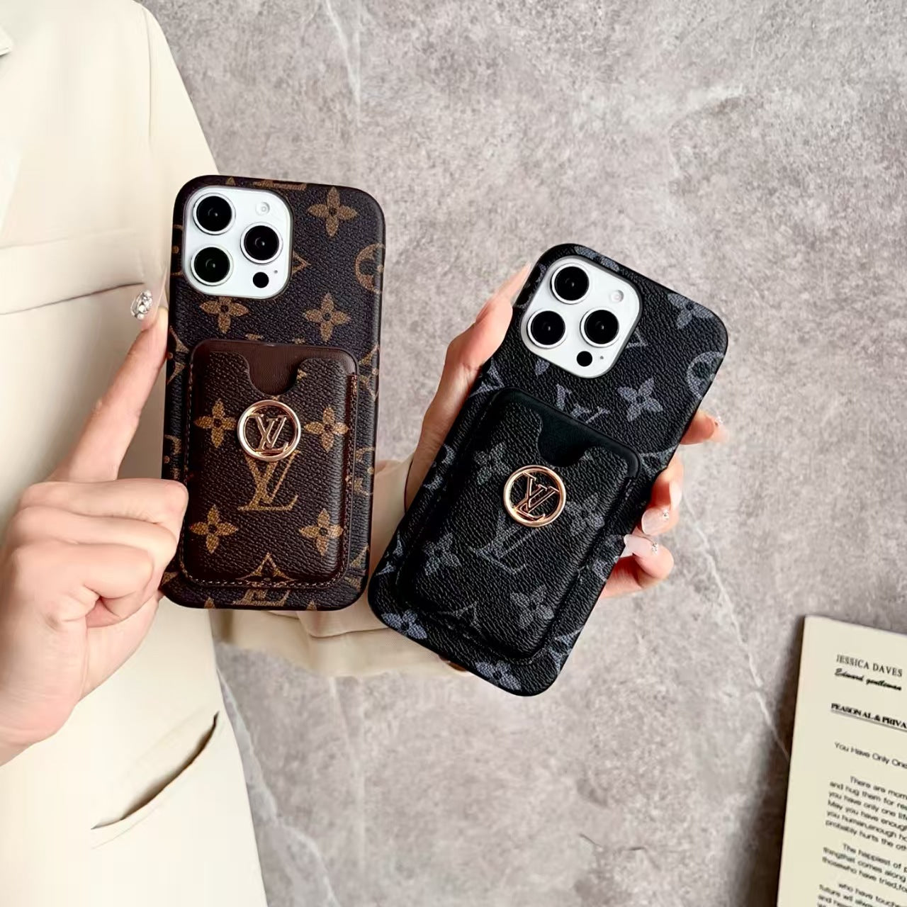 PC (full leather feel) four pack shaped phone case