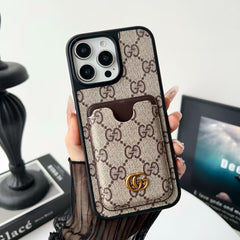 Carbon fiber patterned leather phone case