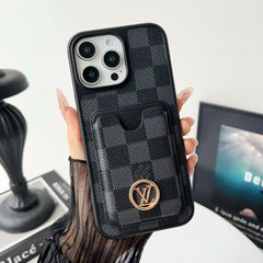 Carbon fiber patterned leather phone case