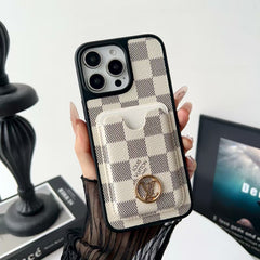 Carbon fiber patterned leather phone case