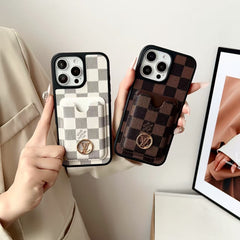 Carbon fiber patterned leather phone case