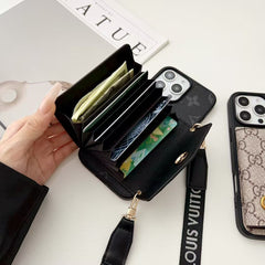 Horizontal multi slot organ card case phone case