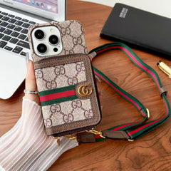 PC case horizontal zipper card phone case