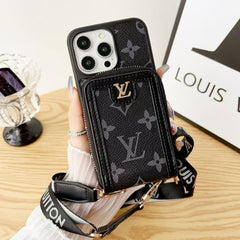 Vertical zipper card case phone case